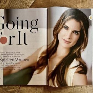 Going for It magazine spread with Brooke Shields