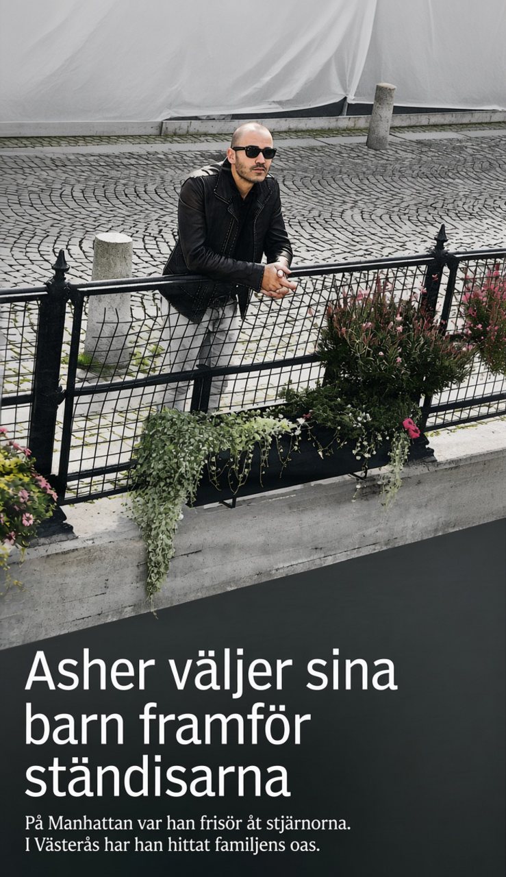 VLT newspaper portrait of Asher Barmoha in Sweden