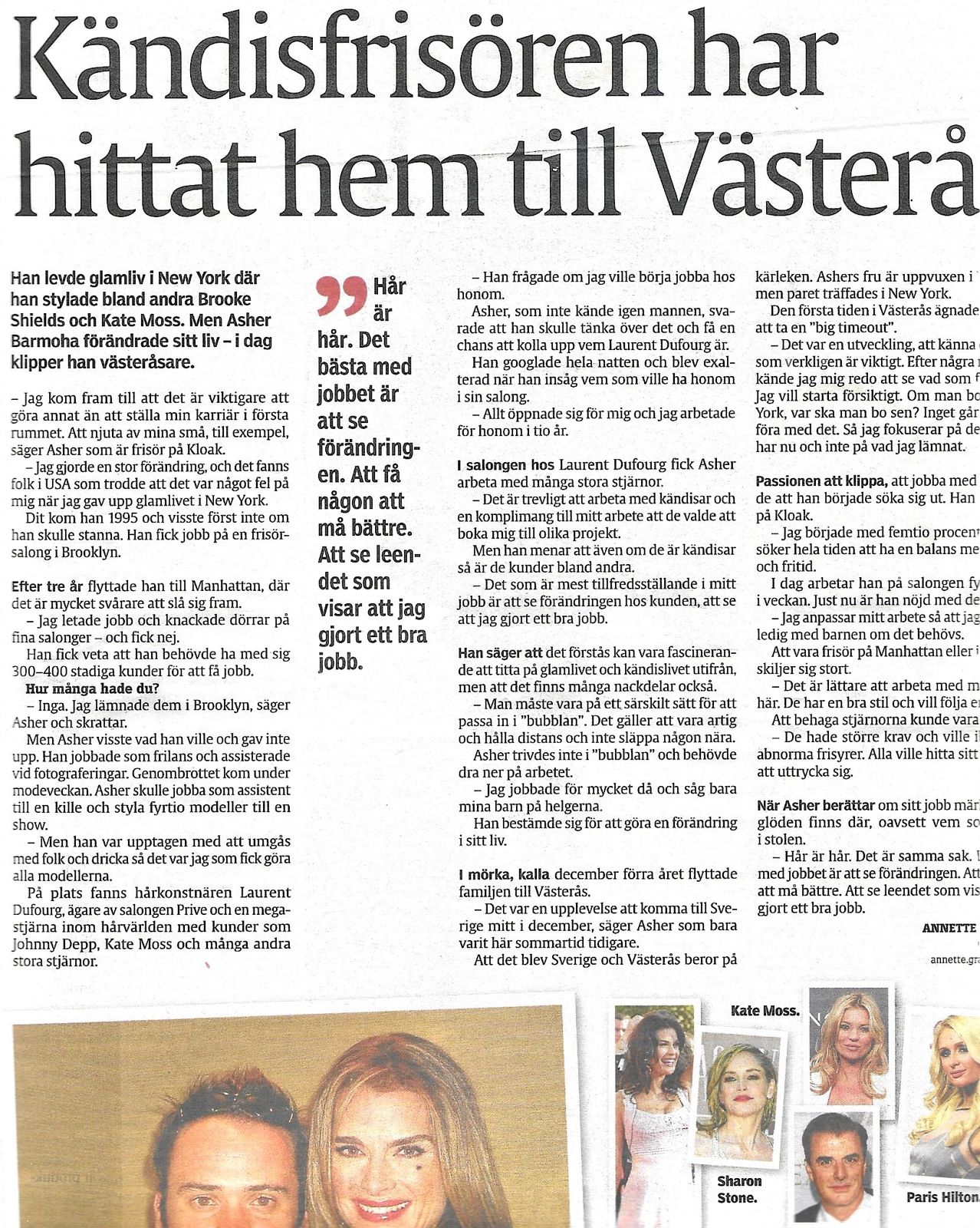 VLT article Kändisfrisören har hittat hem till Västerås